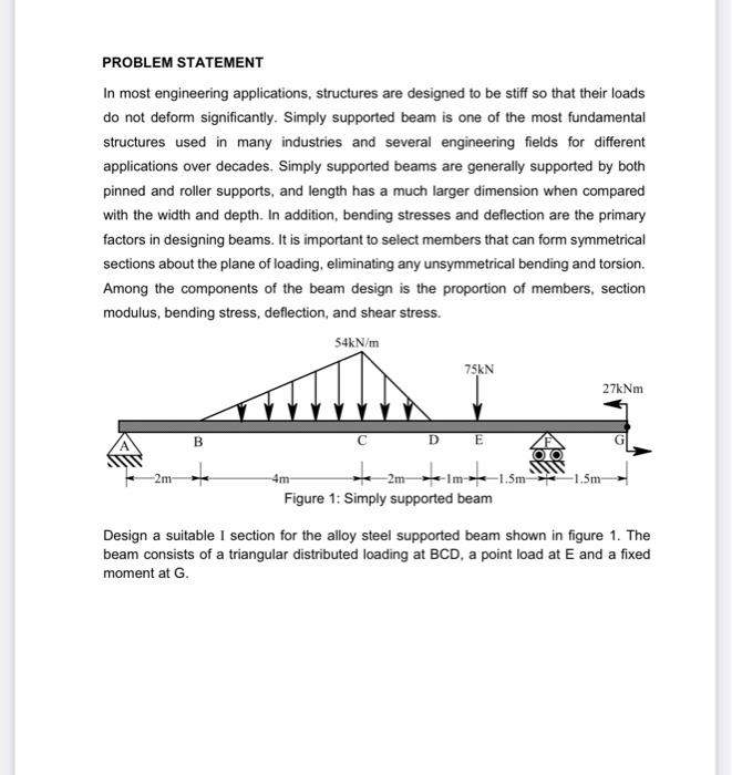 Problem Statement In Most Engineering Applications Structures Are Designed To Be Stiff So That Their Loads Do Not Defor 3