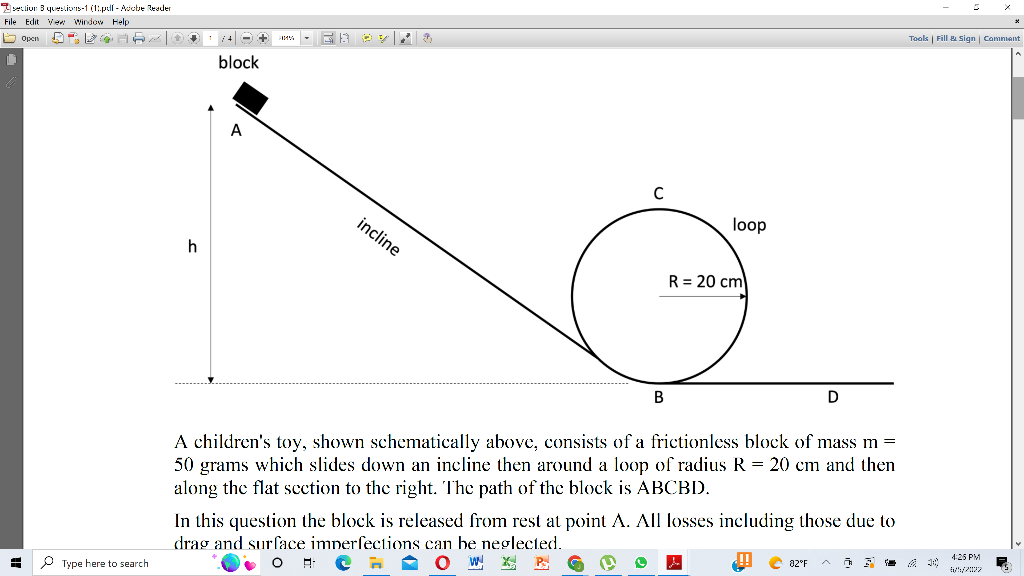 Section 3 Questions 1 11 Pdf Acobe Reader File Edit View Window Help Open D 50 A Type Here Search Fm 2 3 B D A C 2