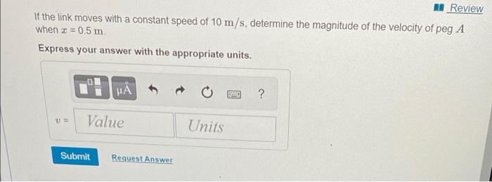 Pegs A And B Are Restricted To Move In The Elliptical Slots Due To The Motion Of The Slotted Link Figure 1 Figure 1 O 2