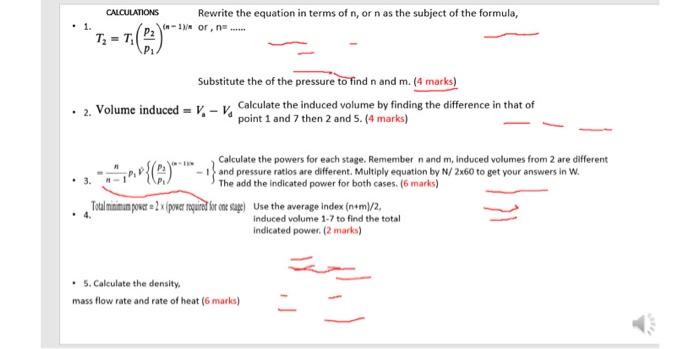 Rewrite The Equation In Terms Of N Or N As The Subject Of The Formula Or N T T Substitute The Of The Pressure To Fi 1