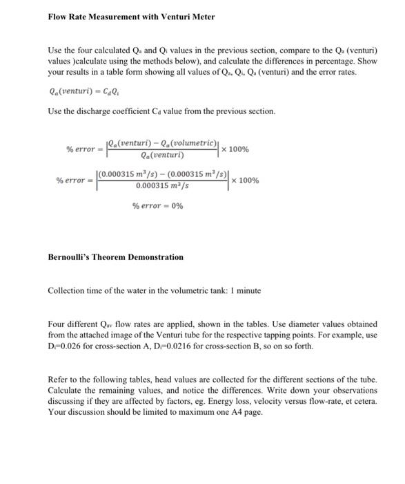 Discharge Coefficient Determination Collection Time Of The Water In The Volumetric Tank 1 Minute Time Water Head M Vo 2