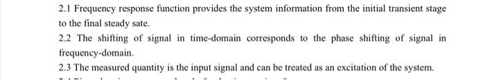 2 1 Frequency Response Function Provides The System Information From The Initial Transient Stage To The Final Steady Sat 1