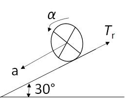 A Solid Cylindrical Disc Of Weight 793 N Rolls Down Along A 30 Inclined Surface Without Any Slipping As Shown In Figur 1