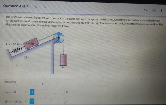 Question 3 Of 7 1 E View Policies Current Attempt In Progress The Small Body Has A Speed Va 5 2 M S At Point A Negle 2