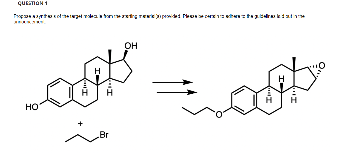 Propose A Synthesis Of The Target Molecule From The Starting Material Provided Answers Will Be Graded For A The Feasib 1
