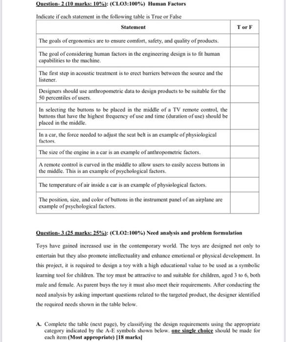 Part C Engineering Profession 10 Marks Part 1 Circle The Right Answer Only One Answer Is Acceptable 1 The Relatio 2