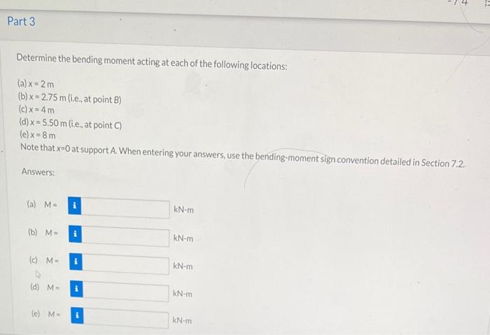 For The Simply Supported Beam Subjected To The Loading Shown Derive Equations For The Shear Force V And The Bending Mom 3