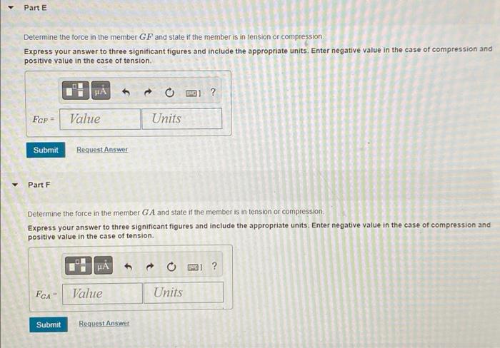 Problem 3 5 Consider The Truss Shown In Eigure 1 Suppose That F 7 5 Kn Assume All Members Are Pin Connected Figure 3 4