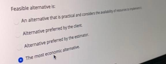 Feasible Alternative Is An Alternative That Is Practical And Considers The Availability Of Resources To Implement Alter 1