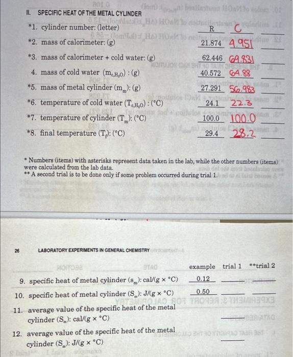 801 0 For Pot Ballestuen Hom Om Or Ii Specific Heat Of The Metal Cylinder Foolati Ha Hoal To Glei 1 Cylinder Num 1