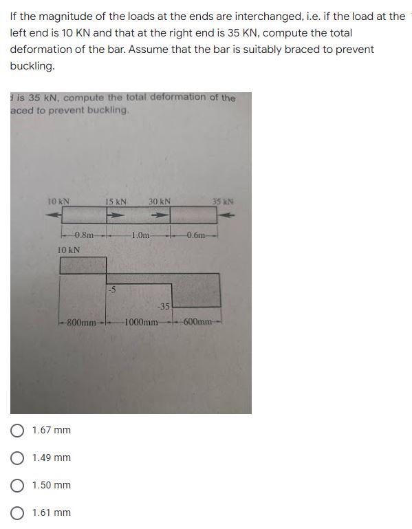 If The Magnitude Of The Loads At The Ends Are Interchanged I E If The Load At The Left End Is 10 Kn And That At The Ri 1