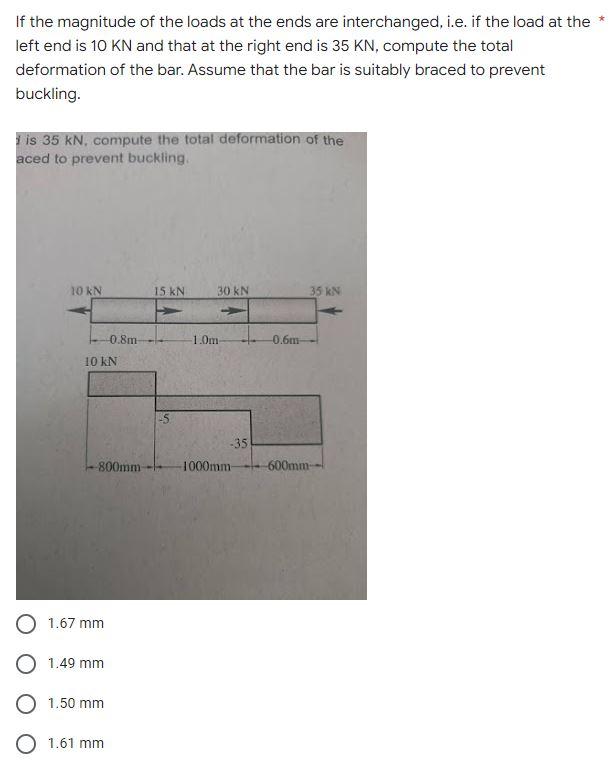 If The Magnitude Of The Loads At The Ends Are Interchanged I E If The Load At The Left End Is 10 Kn And That At The Ri 1