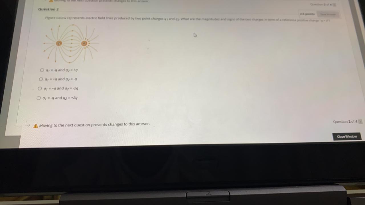 Question 2 Figure Below Represents Electric Field Lines Produced By Two Point Charges Qy And Q What Are The Magnitudes A 1