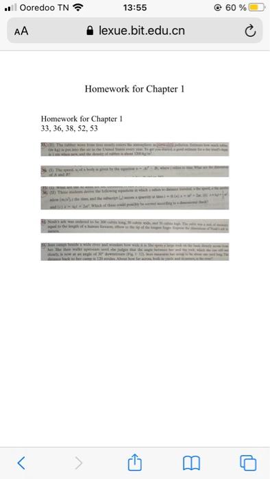 Ooredoo Tn Aa Homework For Chapter 1 33 36 38 52 53 Wil The The Speak 00 The I Noides Ar 13 55 Lexue Bit Edu Cn H 1