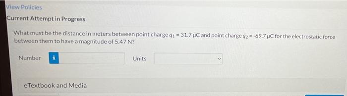 Current Attempt In Progress In The Figure The Particles Have Charges Q1 92 878 Nc And 93 94 96 1 Nc And Distance A 4 5