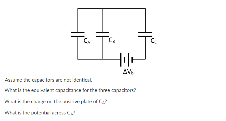 Cb Ca Tilt Av Assume The Capacitors Are Not Identical What Is The Equivalent Capacitance For The Three Capacitors Wha 1