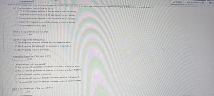 161 16 Points Details Serpse10 16 7 P 026 An It Passes Through A Reposers De Wave Propagates In A 25c With Frequency 3