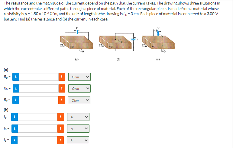 The Resistance And The Magnitude Of The Current Depend On The Path That The Current Takes The Drawing Shows Three Situa 1