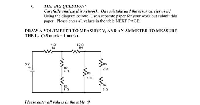 6 The Big Question Carefully Analyze This Network One Mistake And The Error Carries Over Using The Diagram Below Us 1