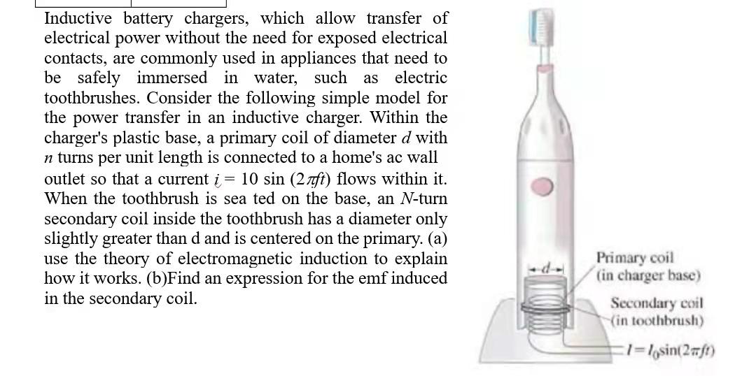 Inductive Battery Chargers Which Allow Transfer Of Electrical Power Without The Need For Exposed Electrical Contacts A 1