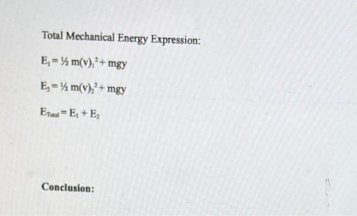 Lab 4 Conservation Of Energy On An Incline Purpose In Lab 4 Conservation Of Energy On An Incline An Expression Was 6