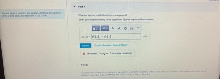 You Are Given A Vector In The Zy Plane That Has A Magnitude Of 900 Units And A Component Of 570 Units Constan Part A Wha 3