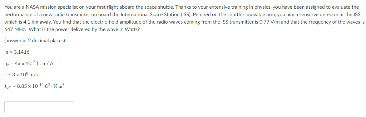 You Are A Nasa Mission Specialist On Your First Flight Aboard The Space Shuttle Thanks To Your Extensive Training In Ph 1