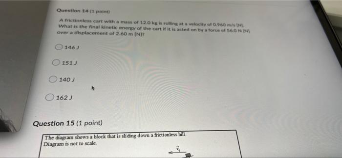 Which Of The Following Calculations Is Affected By Your Choice Of A Reference Point 1 Kinetic Energy Ii Gravitational 2