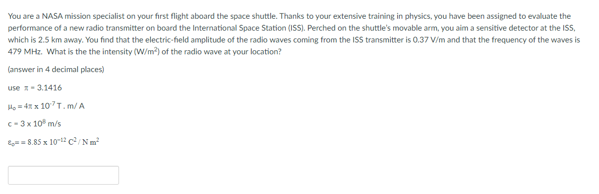 You Are A Nasa Mission Specialist On Your First Flight Aboard The Space Shuttle Thanks To Your Extensive Training In Ph 1