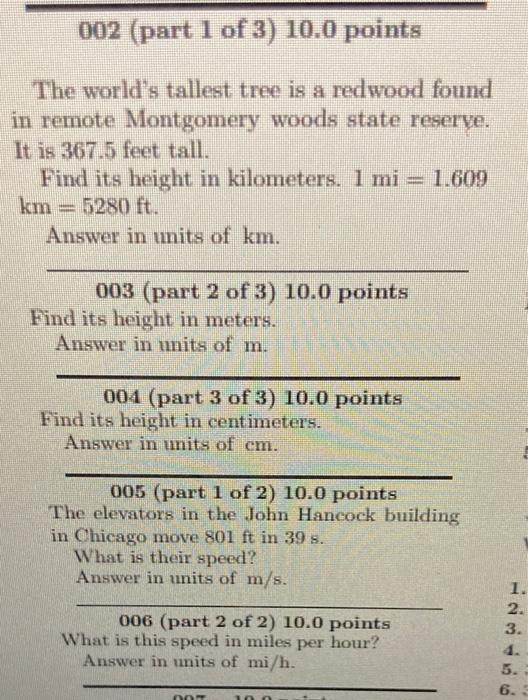 002 Part 1 Of 3 10 0 Points The World S Tallest Tree Is A Redwood Found In Remote Montgomery Woods State Reserve It I 1