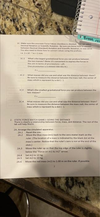 Bryan Rus 1c Make Sure The Onscreen Force Values Checkbox Is Checked You Can Select Decimal Notation Or Scientific Not 1