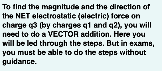 Learning Goal Learning Ojective Electric Force In A System Of Three Point Charges On A Triangle Coulomb S Law For Th 3