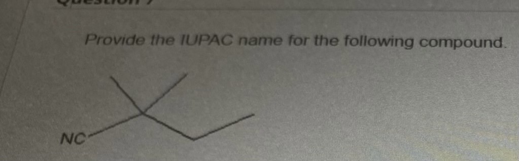Provide The Iupac Name For The Following Compound Nc 1
