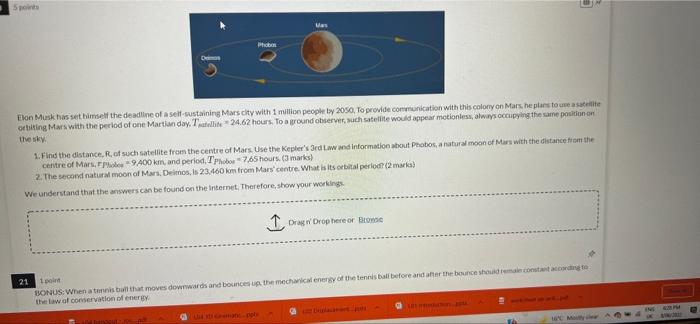 Mas Phobos Dem Elon Musk Has Set Himself The Deadline Of A Self Sustaining Mars City With 1 Million People By 2050 To P 1