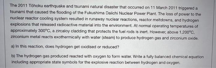 The 2011 Tohoku Earthquake And Tsunami Natural Disaster That Occurred On 11 March 2011 Triggered A Tsunami That Caused T 1