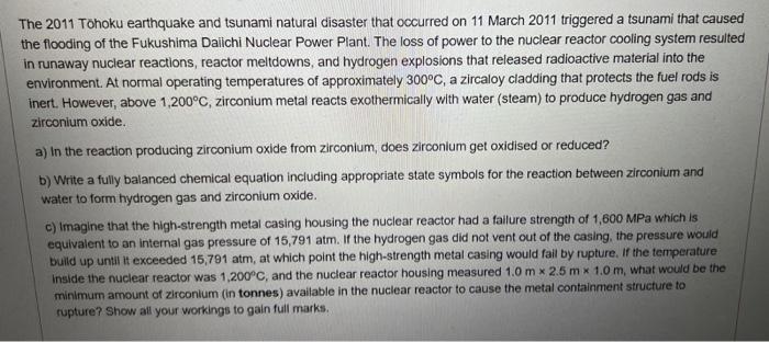 The 2011 Tohoku Earthquake And Tsunami Natural Disaster That Occurred On 11 March 2011 Triggered A Tsunami That Caused T 1