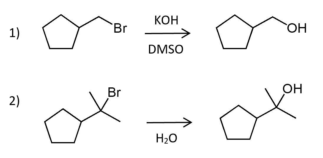1 Predict Whether The Following Reactions Are Sn1 Or Sn2 2 Which Of The Following Transformations Is An Oxidation Rea 1