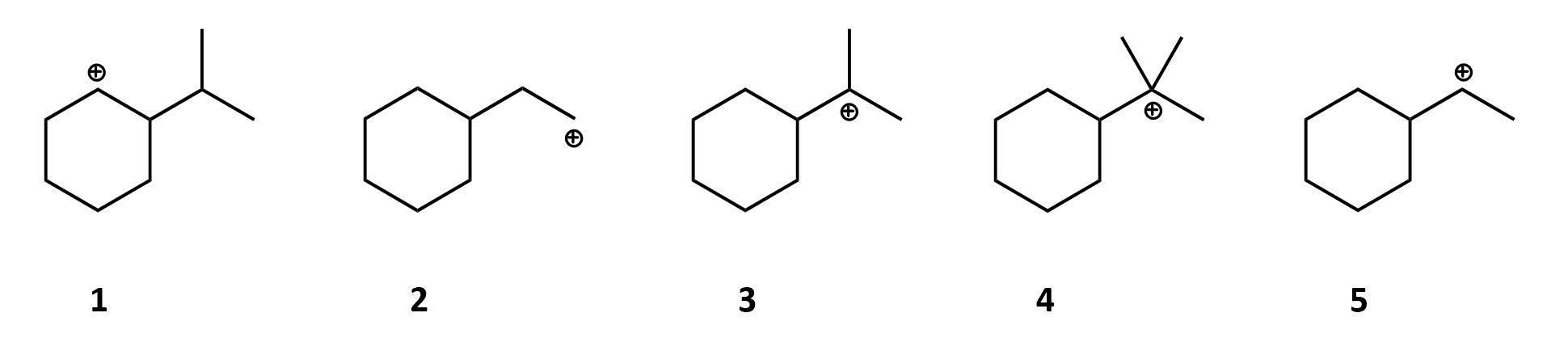 1 Which Of The Following Carbocations Is The Most Stable 2 What S The Major Product In The Following Reaction 1