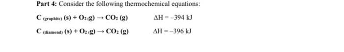 Using Hess S Law Calculate H For The Conversion Of Graphite To Diamond C Graphite S C Diamond S 1