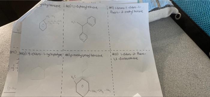 Yloctyl Benzene I 8 1 1 Diphenylethane 4 10 4 Chloro 1 Cyclopentyne 11 P Methylpropyl Benzene 15 Bu Ch Ch 1