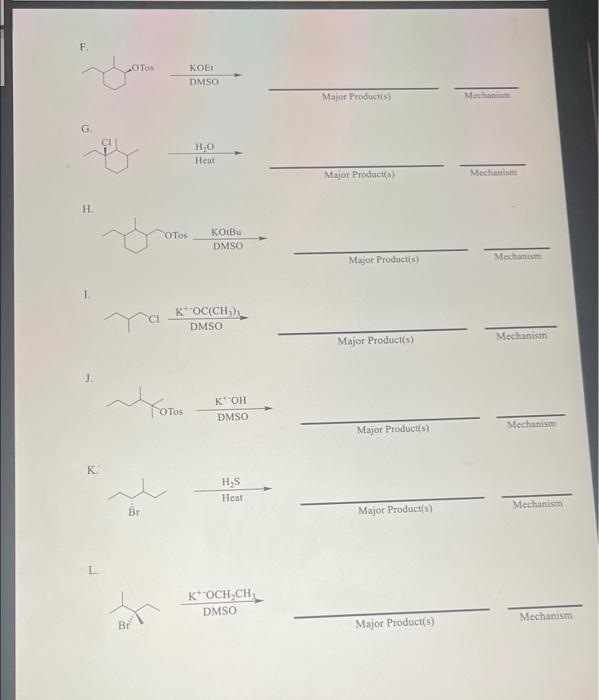 F G H 1 K Otos Br Otos Koet Dmso H O Heat Yotos Otos Kotbu Dmso Koc Ch Dmso Koh Dmso H S Heat Koch Ch Dmso Major P 1