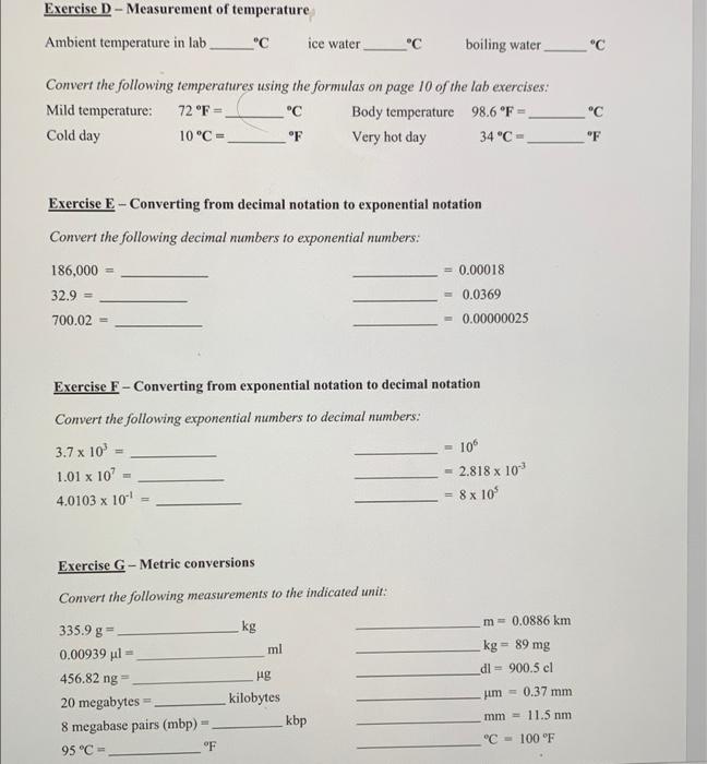 Laboratory 1b Worksheet Exercise A Measurement Of Distance Laboratory Width M Calculate Approximate Area Width M X 2