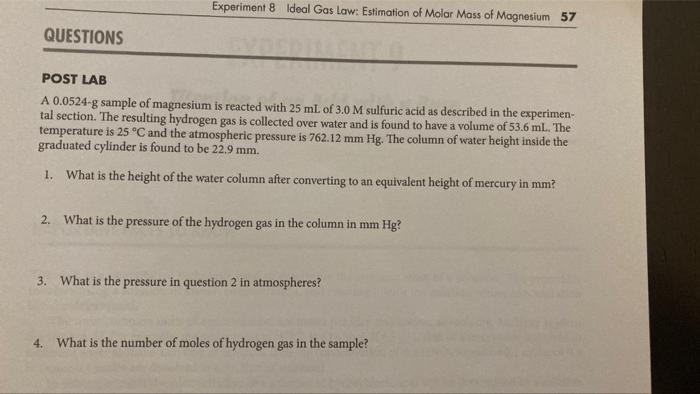 Experiment 6 Determination Of A Chemical Formula 43 Questions Pre Lab 1 A Sample Of A Compound Made Entirely From Coppe 9
