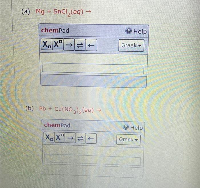 Q1 Refer To The Activity Series See The Table Complete And Balance The Equation For The Following Single Replacement 4