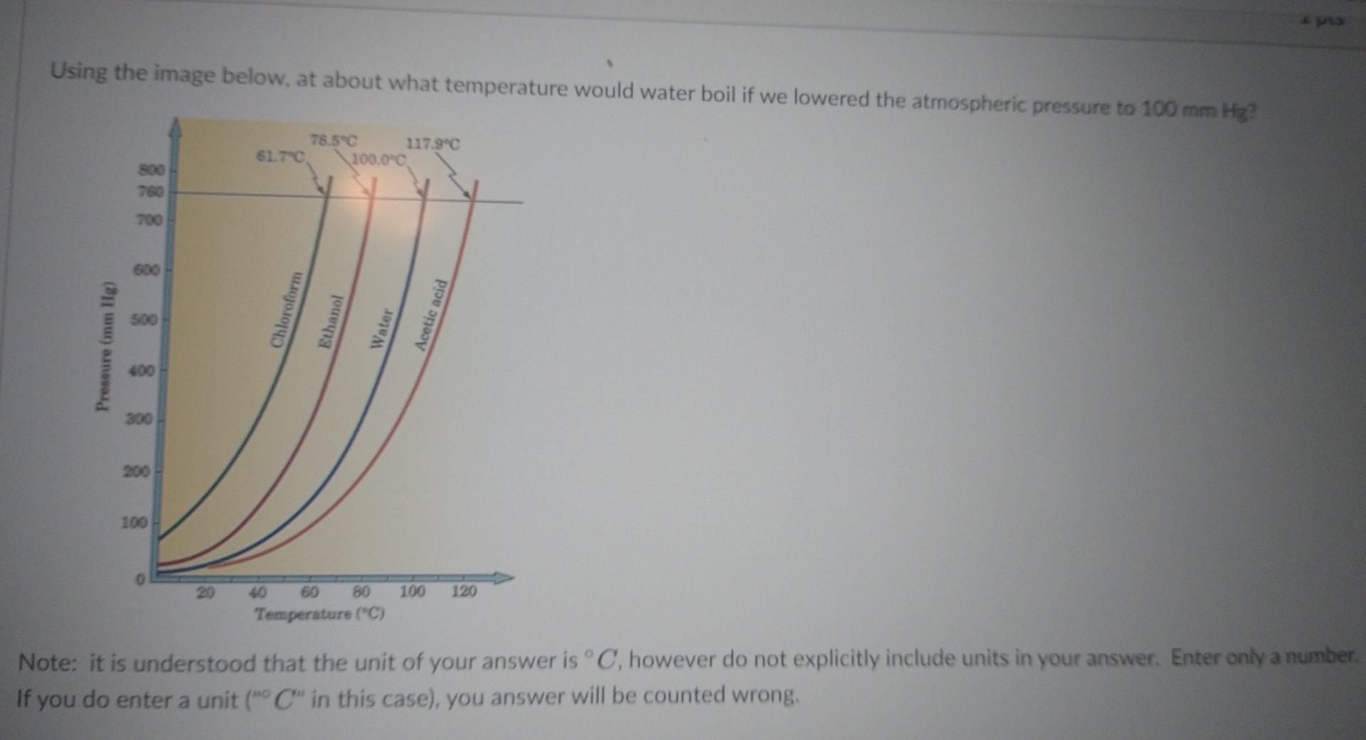 Using The Image Below At About What Temperature Would Water Boil If We Lowered The Atmospheric Pressure To 100 Mm Hg 7 1