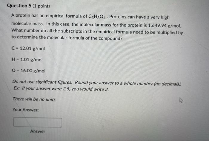 Question 4 1 Point A New Element Named Catsium Is Added To The Periodic Chart One Of The Numbers Written Below The Sy 2