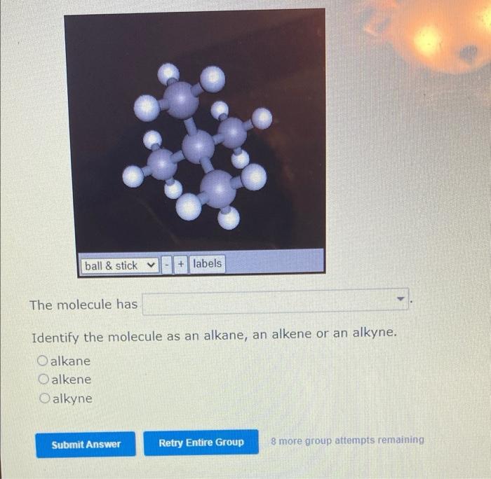 Examine The Geometry Of The Molecule In The Window Ball Stick V Labels The Molecule Has Identify The Molecule As On 2
