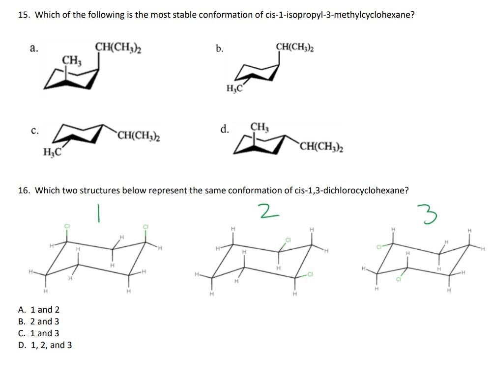 13 What Is The Relationship Between The Two Molecules Shown Below Ci Br Ci Br A Constitutional Isomers B Cis Trans 2
