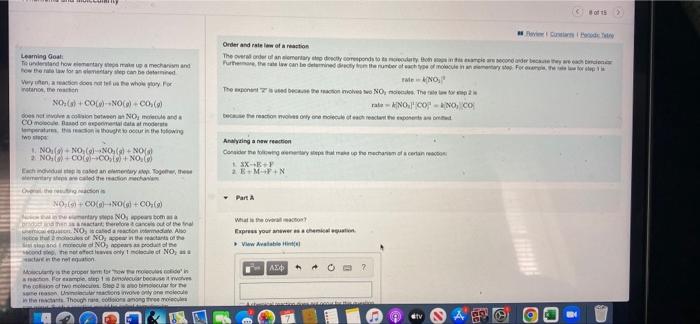 Learning Goal To Understand How Elementary Steps Make Up A Mechanism And Now The Nata Law For An Elementary Step Can Be 1