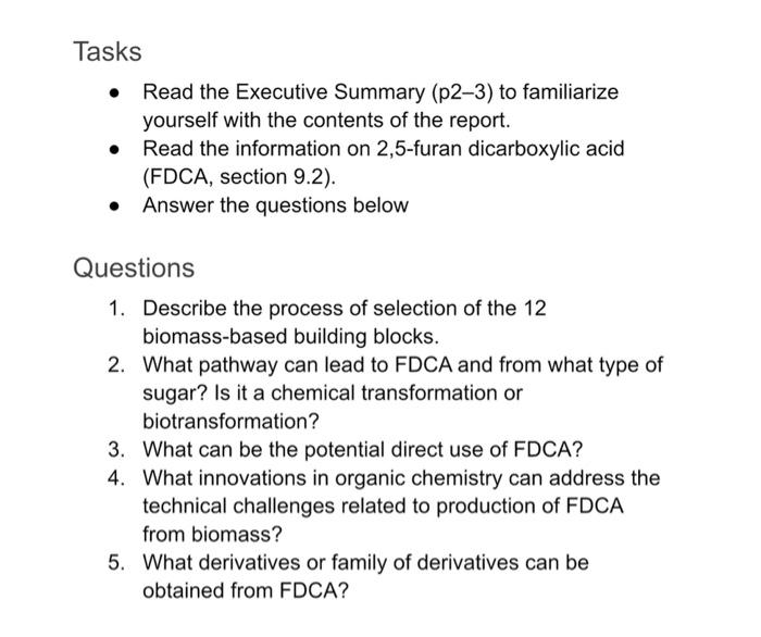 9 2 2 5 Furan Dicarboxylic Acid Fdca 9 2 1 Pathways To Building Block From Sugars Table 13 Pathways To Building Block 4